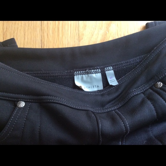 Black ATHLETA pants inseam 35 ST  5 pockets - Picture 3 of 5